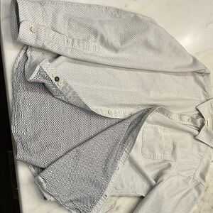 Taylor Stitch White and Black Dotted Shirt sz 42